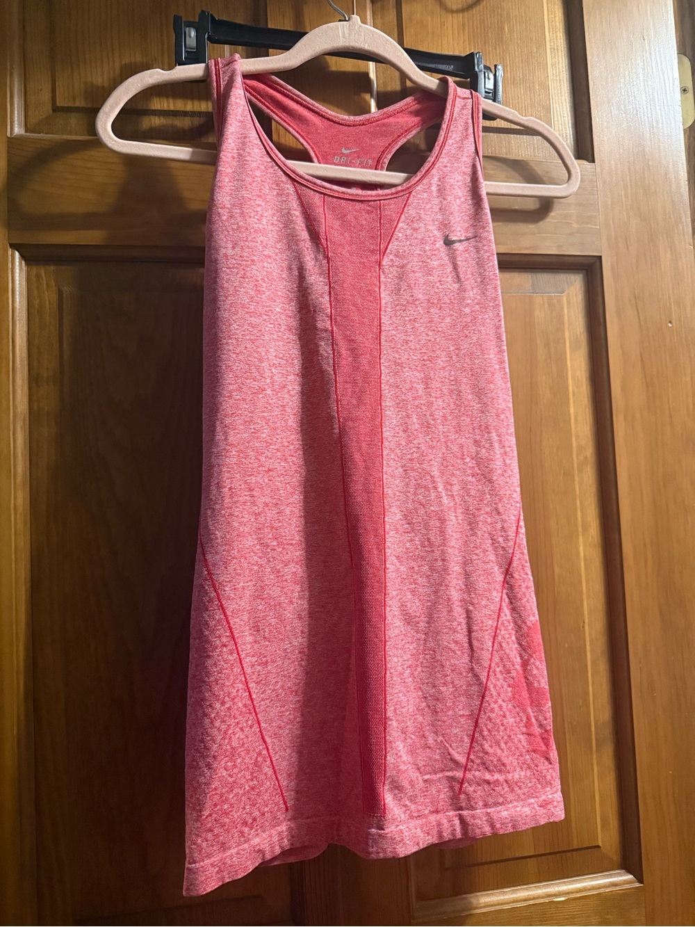 Nike women’s large Dri-FIT Pink Heather Racerback Tank